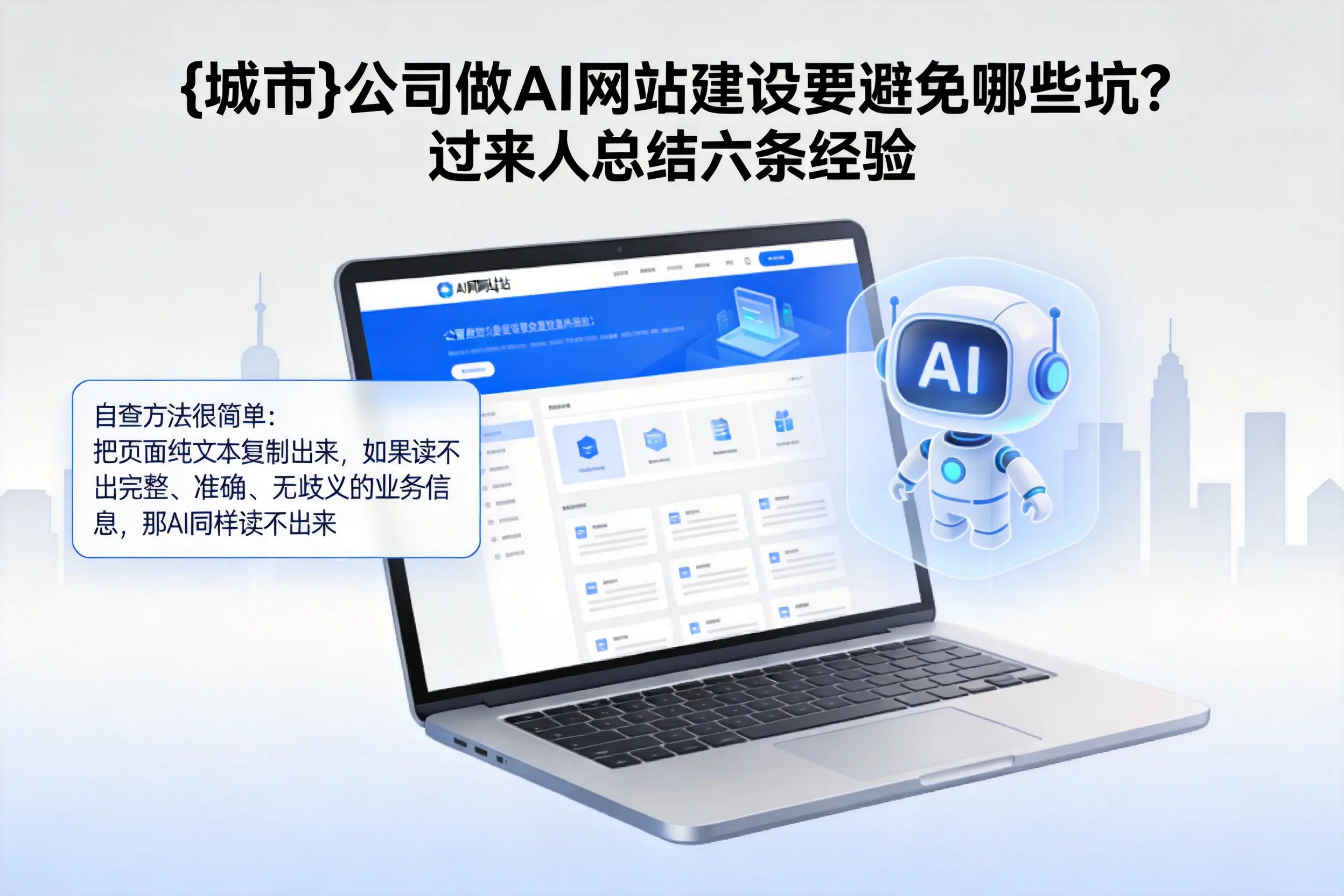绵阳公司做AI网站建设要避免哪些坑？过来人总结六条经验
