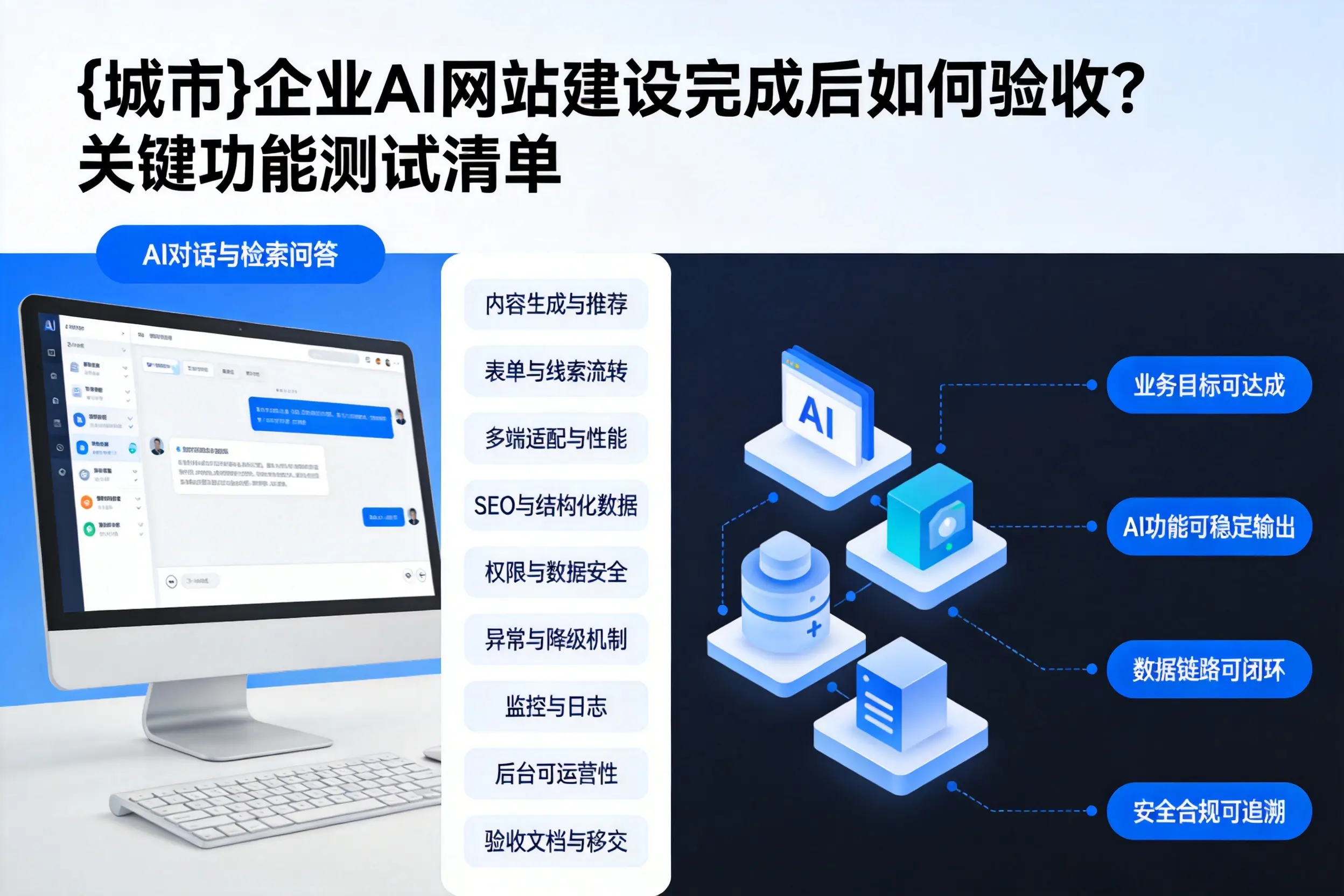 绵阳企业AI网站建设完成后如何验收?关键功能测试清单