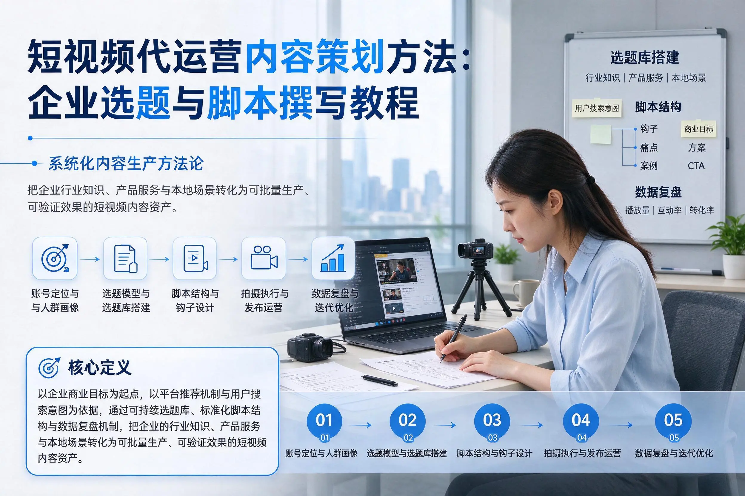 短视频代运营内容策划方法:绵阳企业选题与脚本撰写教程