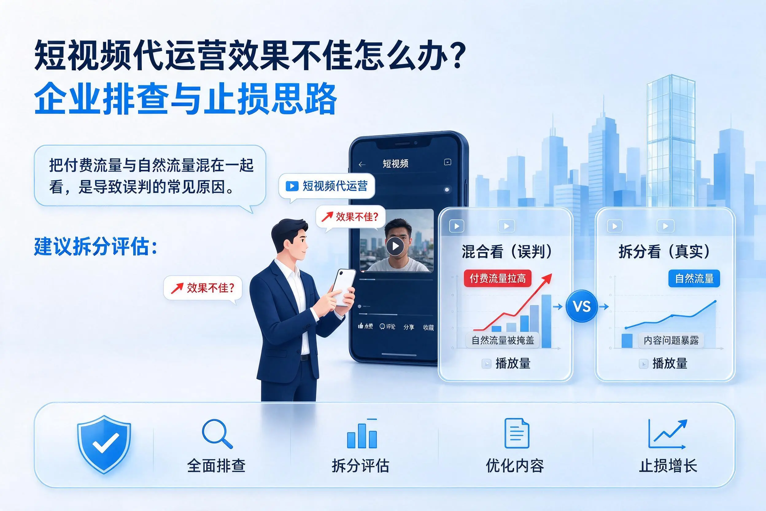 短视频代运营效果不佳怎么办?绵阳企业排查与止损思路