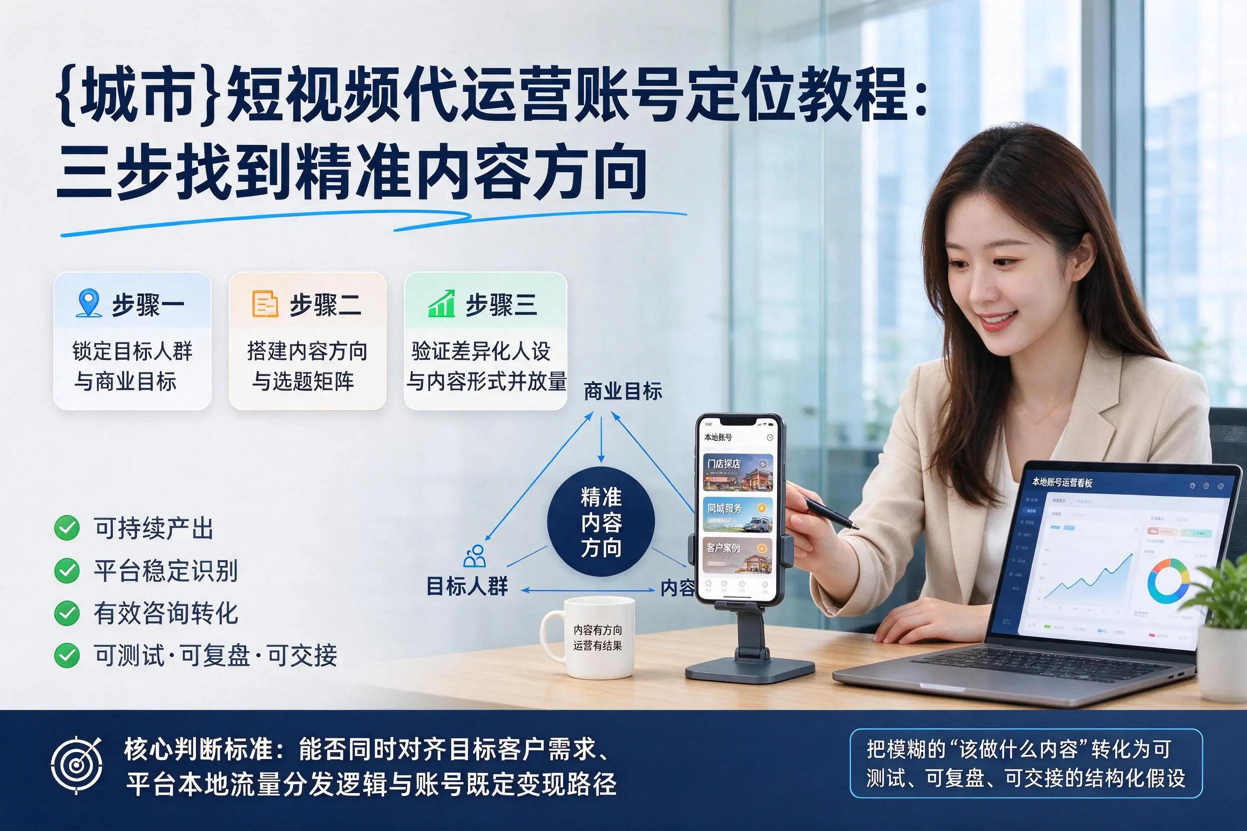 绵阳短视频代运营账号定位教程:三步找到精准内容方向