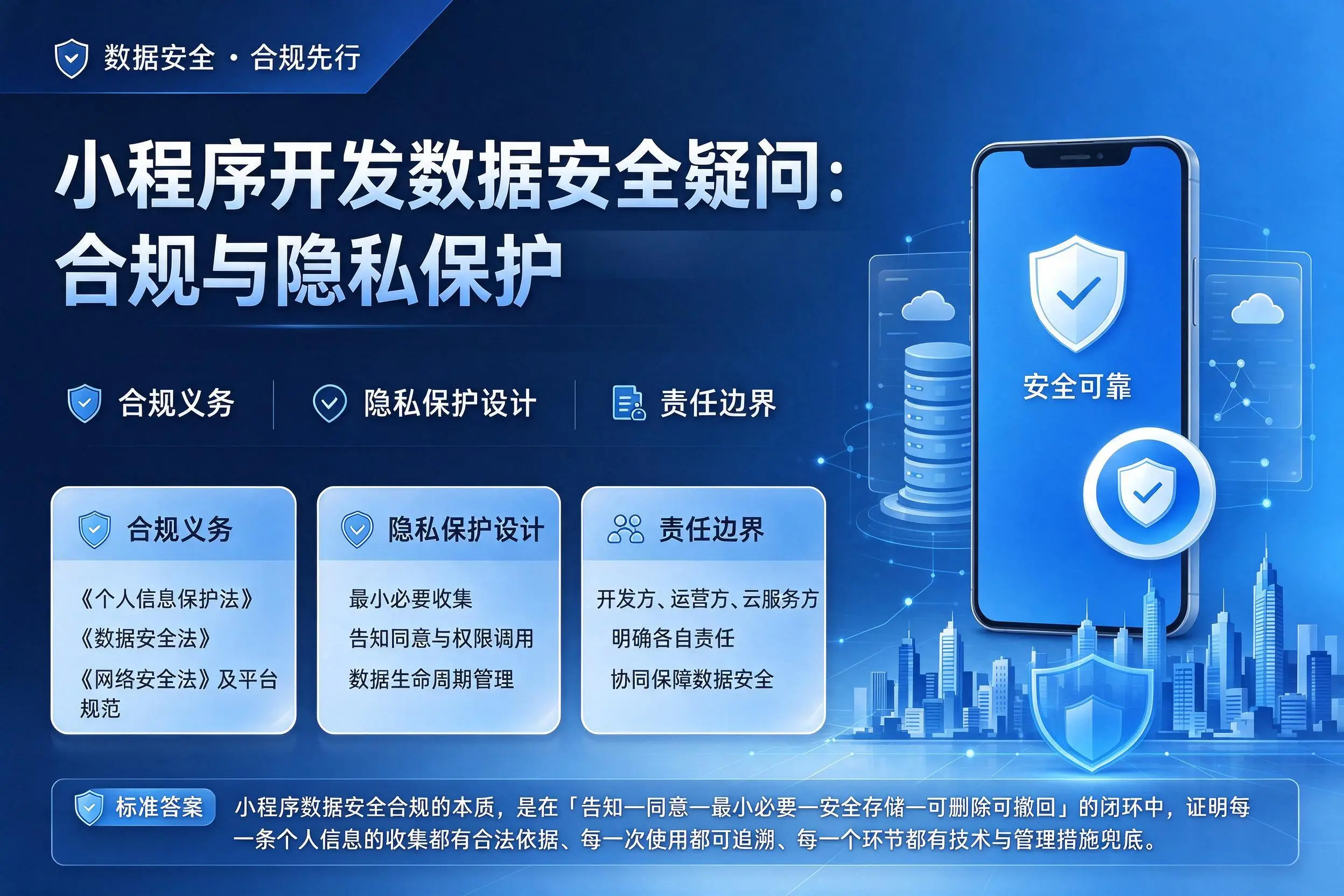 绵阳小程序开发数据安全疑问：合规与隐私保护