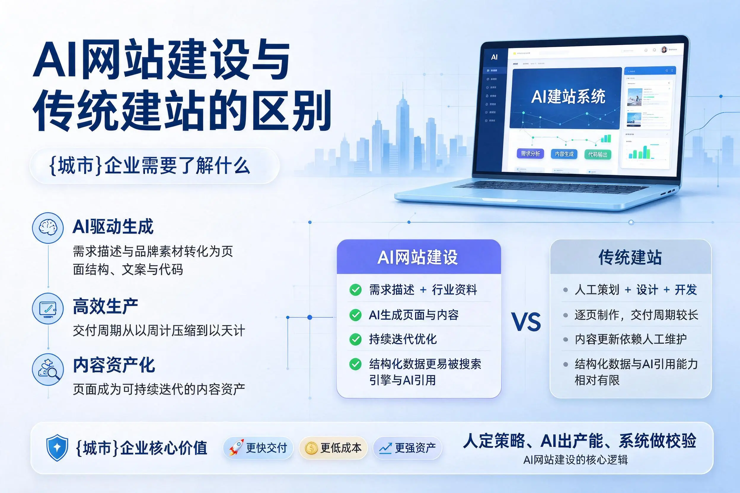 AI网站建设与传统建站的区别，绵阳企业需要了解什么