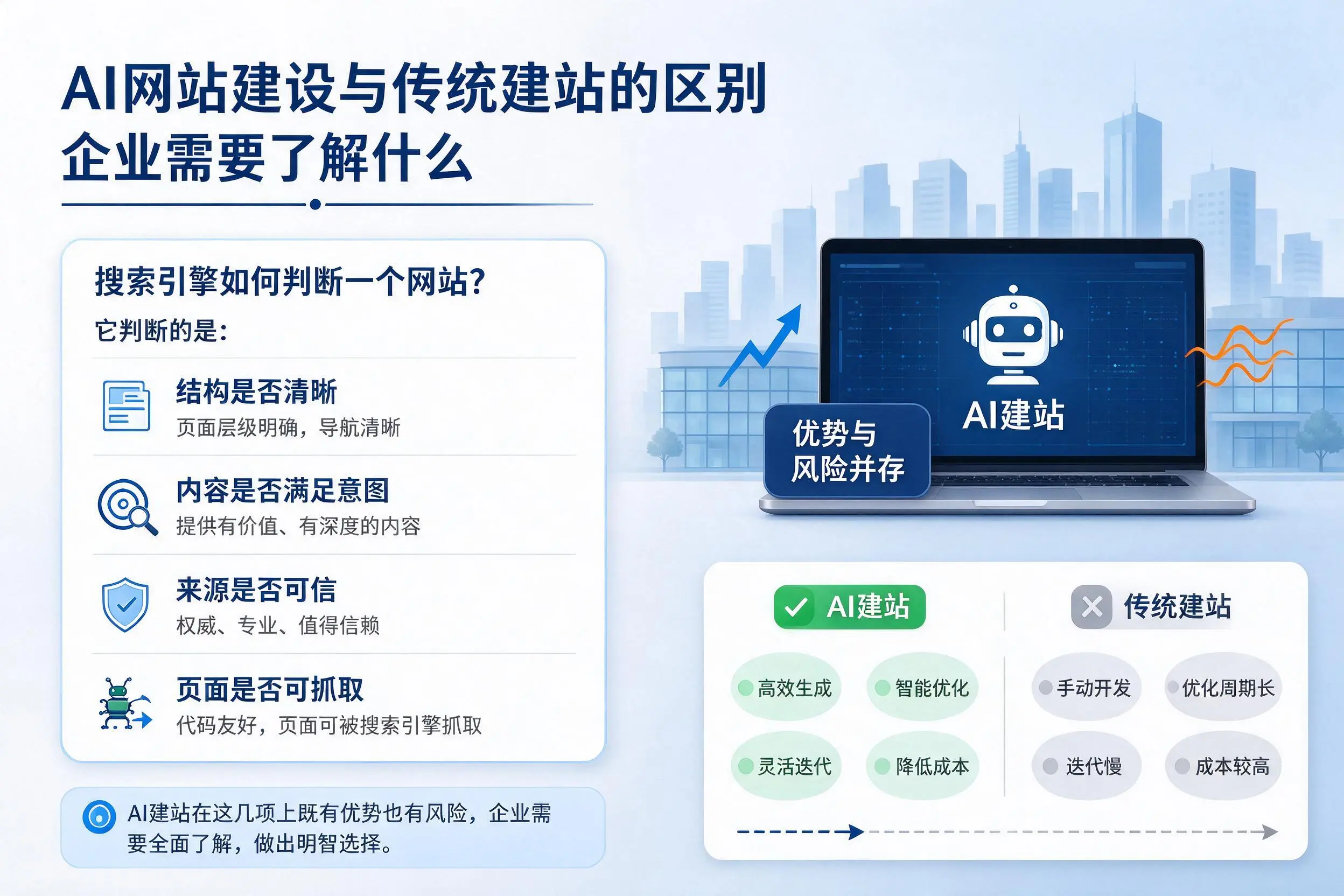 AI网站建设与传统建站的区别，绵阳企业需要了解什么