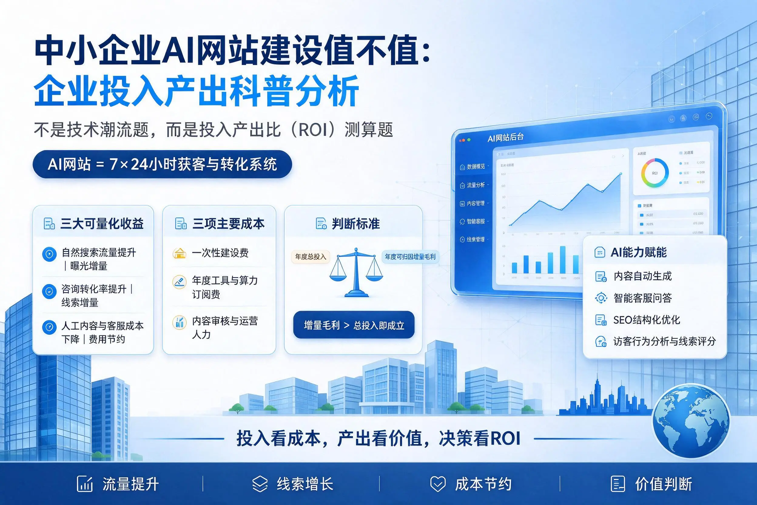 中小企业AI网站建设值不值：绵阳企业投入产出科普分析
