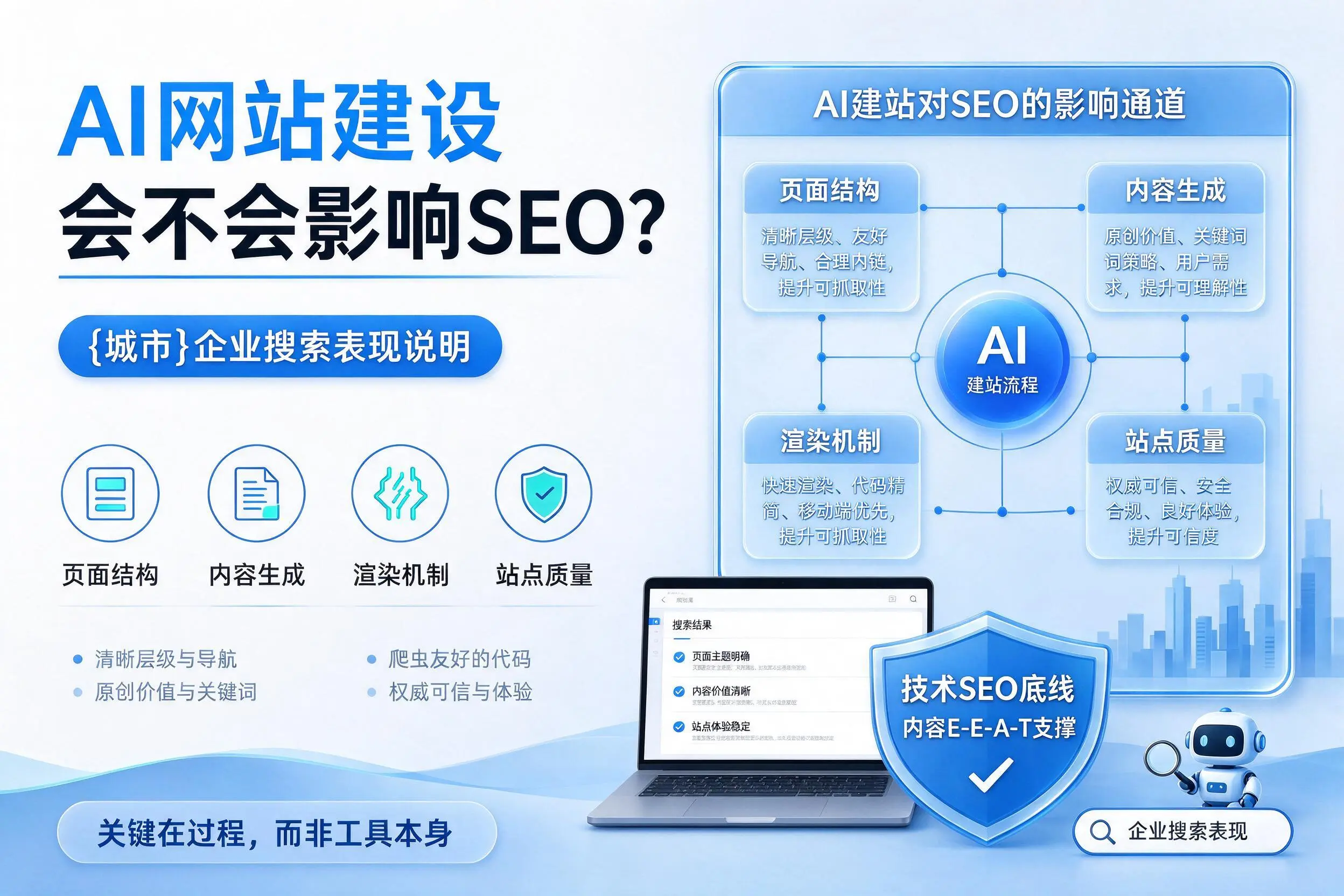 AI网站建设会不会影响SEO？绵阳企业搜索表现说明
