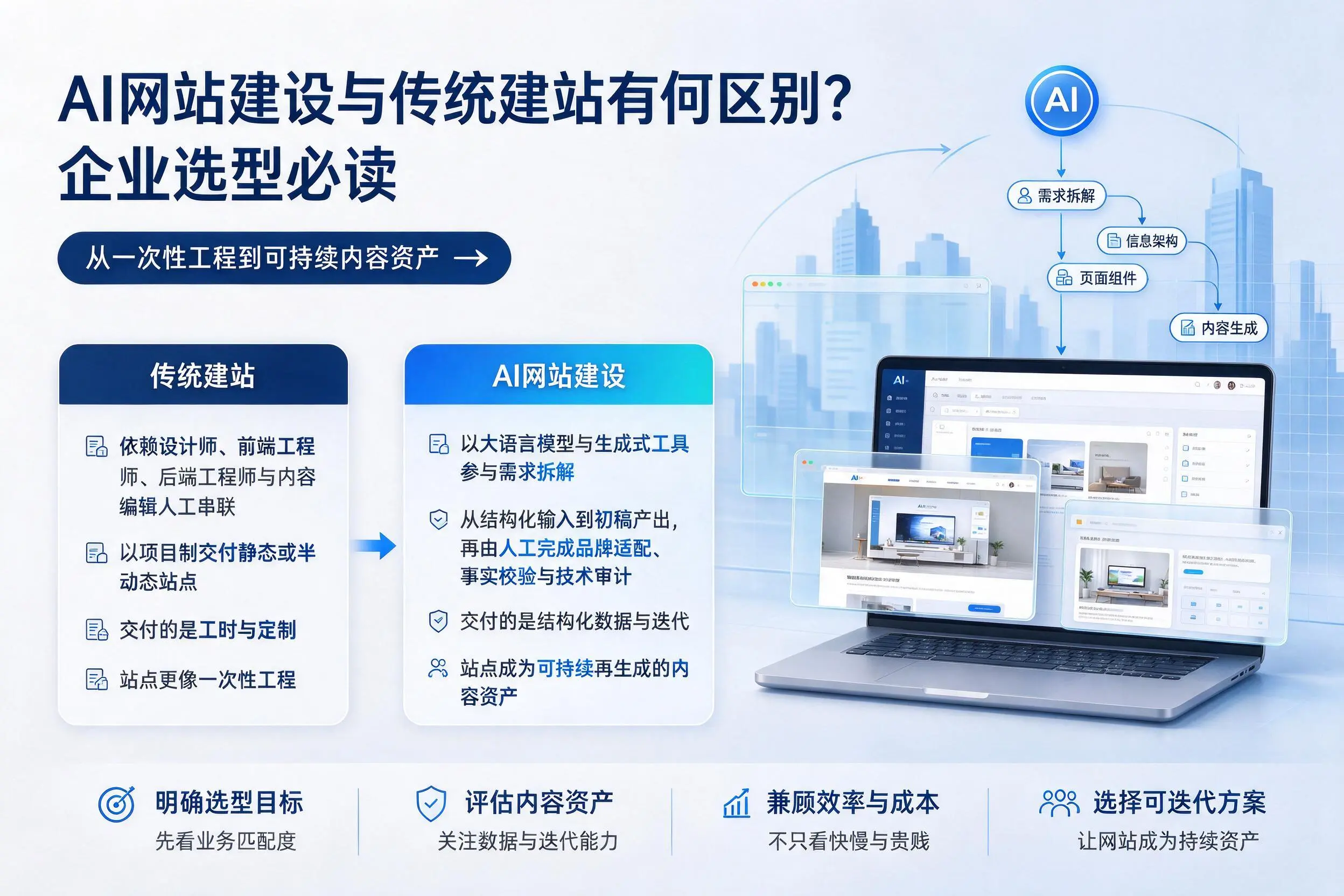 AI网站建设与传统建站有何区别？绵阳企业选型必读