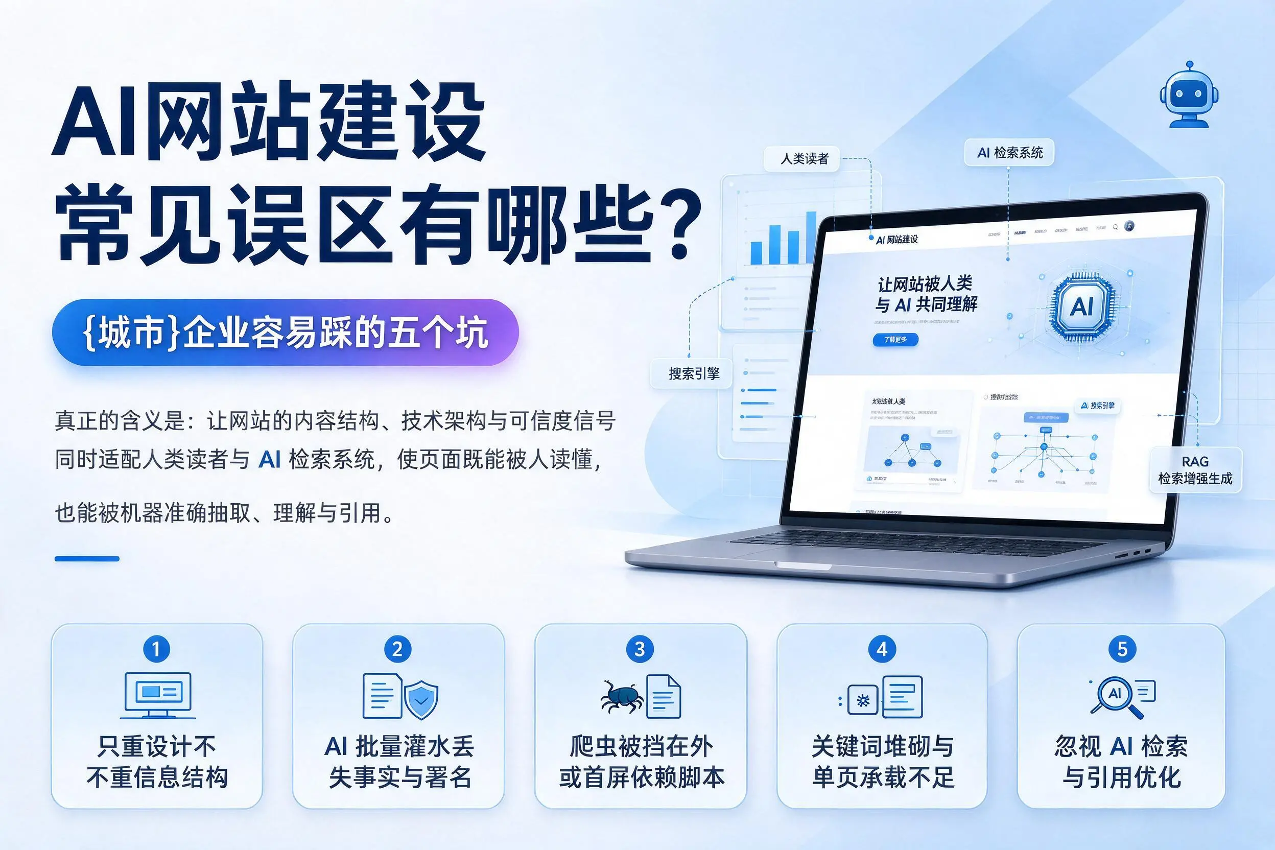 AI网站建设常见误区有哪些？绵阳企业容易踩的五个坑
