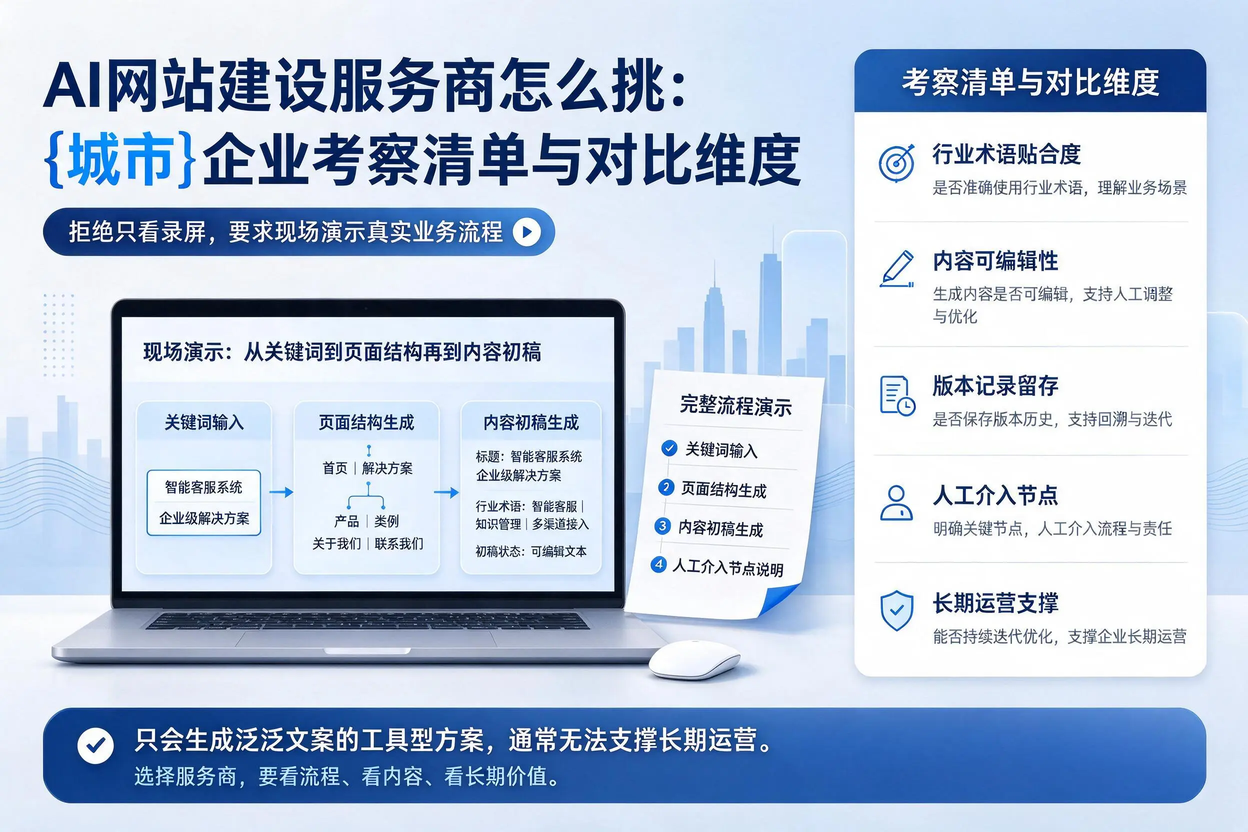 AI网站建设服务商怎么挑:绵阳企业考察清单与对比维度