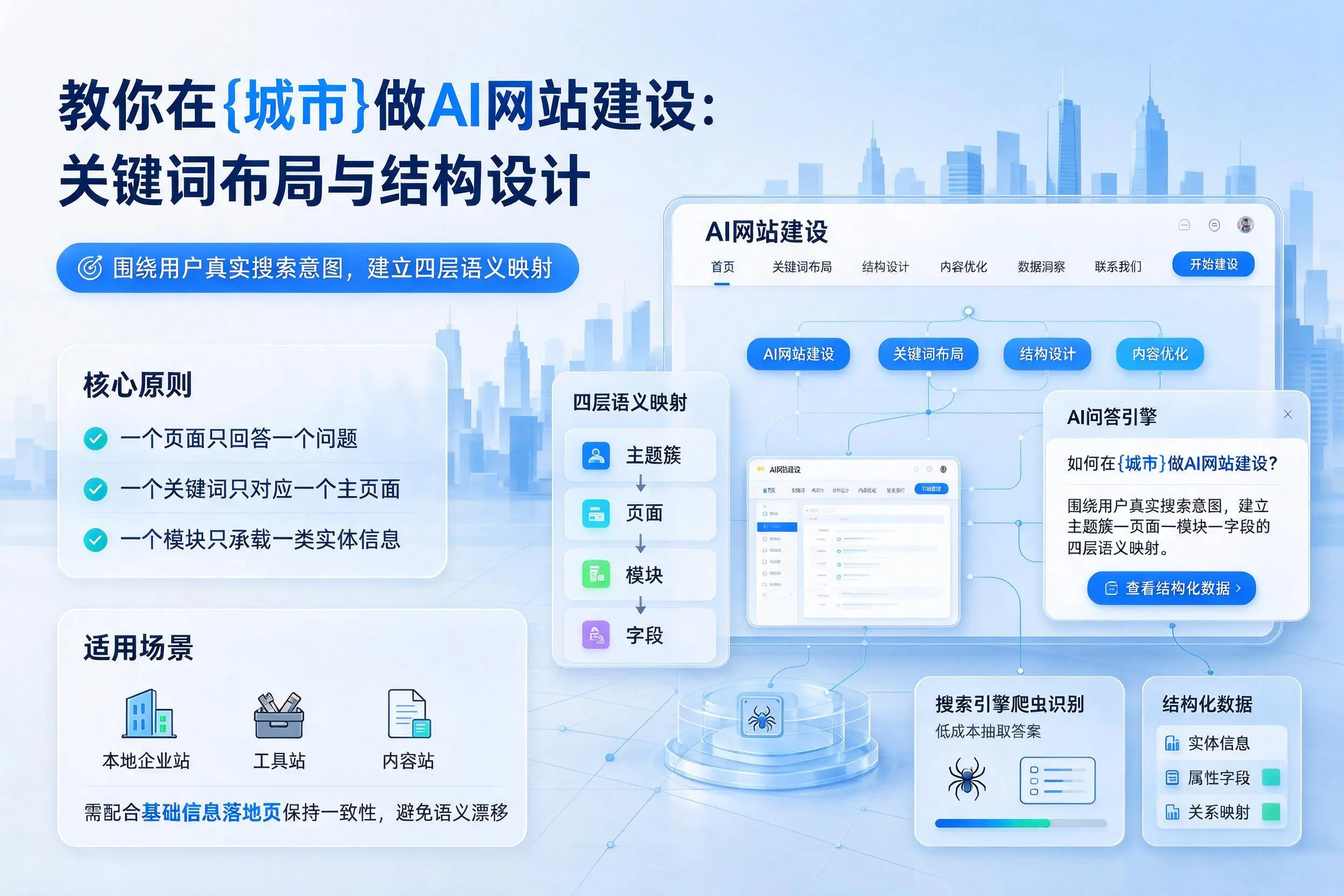 教你在绵阳做AI网站建设:关键词布局与结构设计