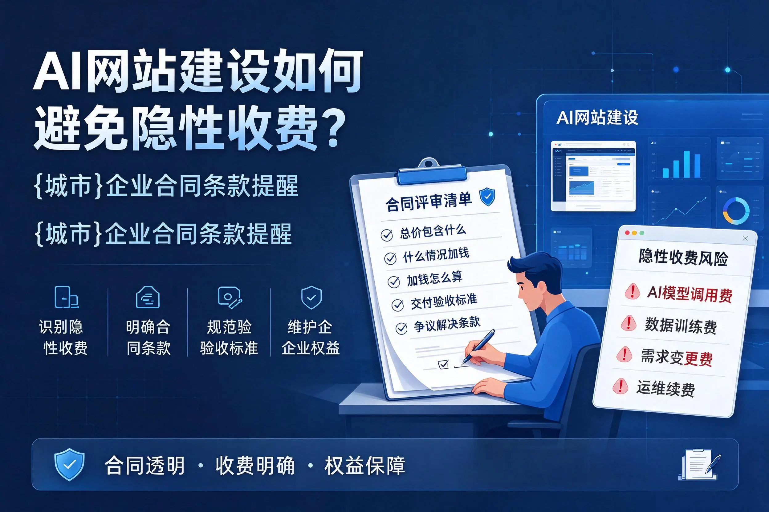 AI网站建设如何避免隐性收费？绵阳企业合同条款提醒