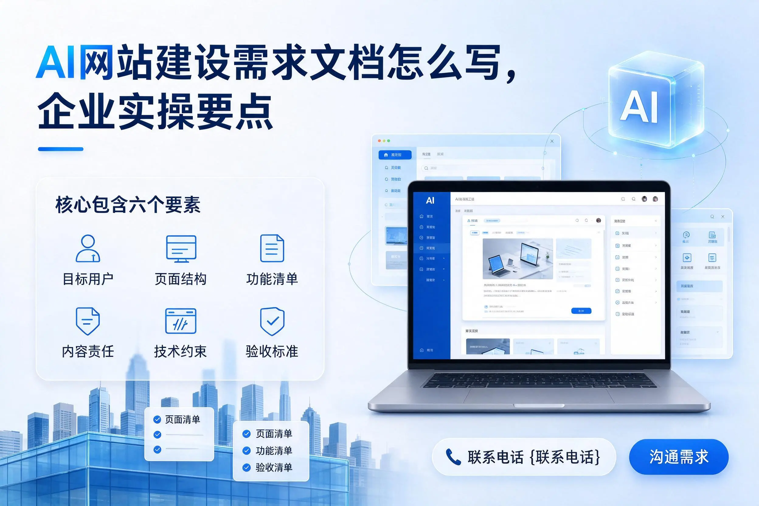 AI网站建设需求文档怎么写，绵阳企业实操要点