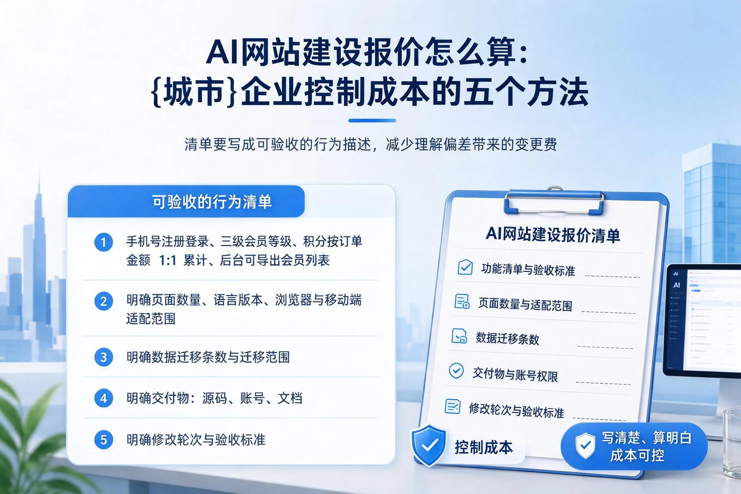 AI网站建设报价怎么算：绵阳企业控制成本的五个方法